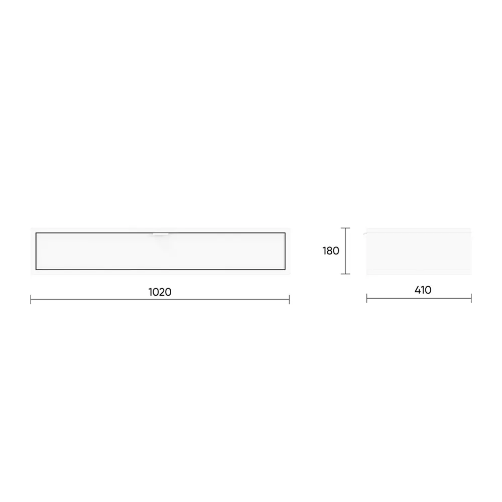 Фото 3 Тумба подвесная Ellipse furniture Hub 1 ящик 102x41x18 см МДФ цвет белый/натуральный Фото 3 Тумба подвесная Ellipse furniture Hub 1 ящик 102x41x18 см МДФ цвет белый/натуральный