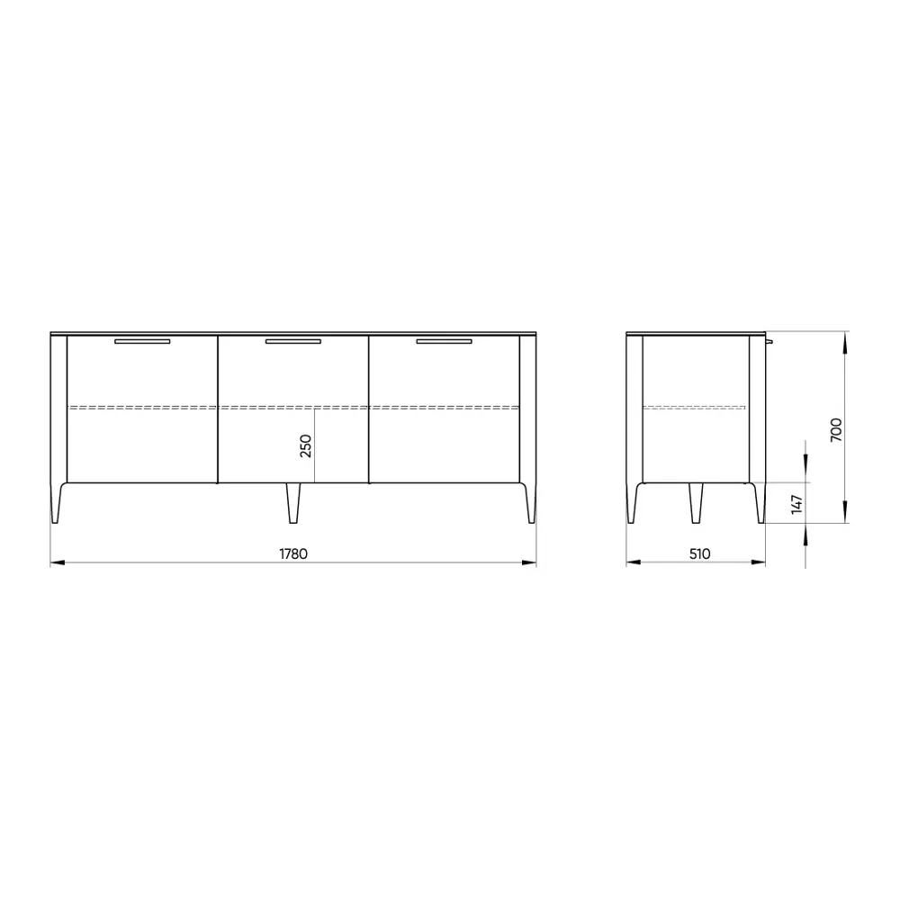 Фото 4 Тумба напольная Ellipse furniture Type 178x51x70 см МДФ цвет молочный Фото 4 Тумба напольная Ellipse furniture Type 178x51x70 см МДФ цвет молочный