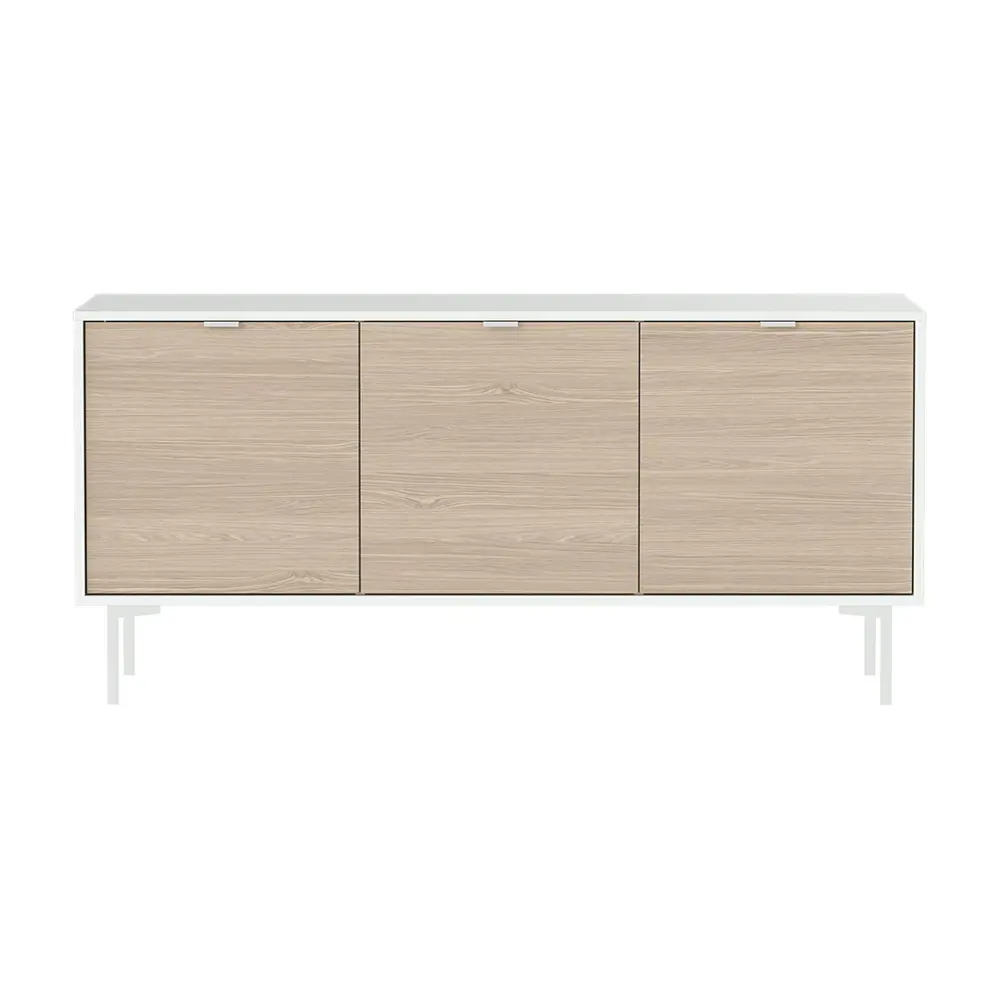 Фото Тумба напольная Ellipse furniture Hub 3 двери 148x55x69.6 см МДФ цвет белый/натуральный Фото Тумба напольная Ellipse furniture Hub 3 двери 148x55x69.6 см МДФ цвет белый/натуральный