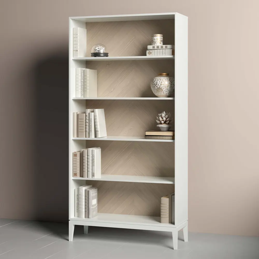 Фото 4 Стеллаж с полками Ellipse furniture Fjord L 100x200x36 см МДФ цвет белый Фото 4 Стеллаж с полками Ellipse furniture Fjord L 100x200x36 см МДФ цвет белый