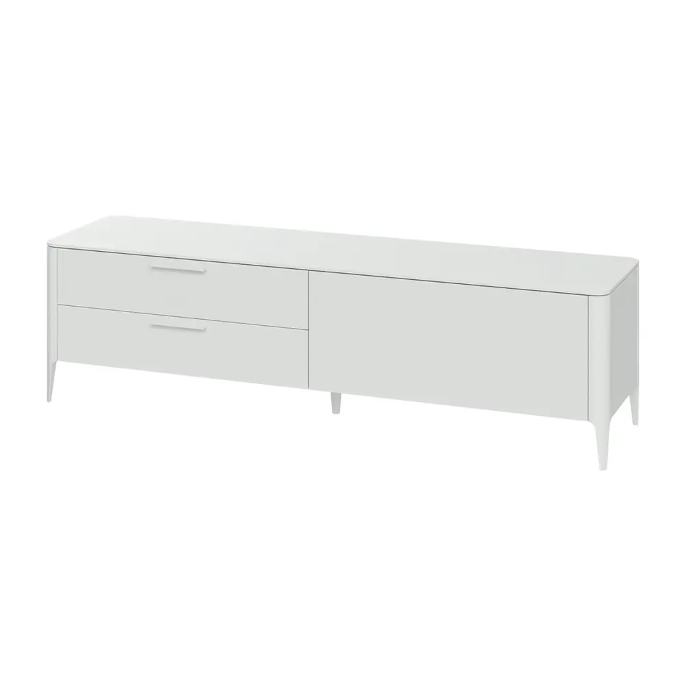 Фото Тумба под телевизор Ellipse furniture Type 198x55x51 см МДФ цвет белый Фото Тумба под телевизор Ellipse furniture Type 198x55x51 см МДФ цвет белый