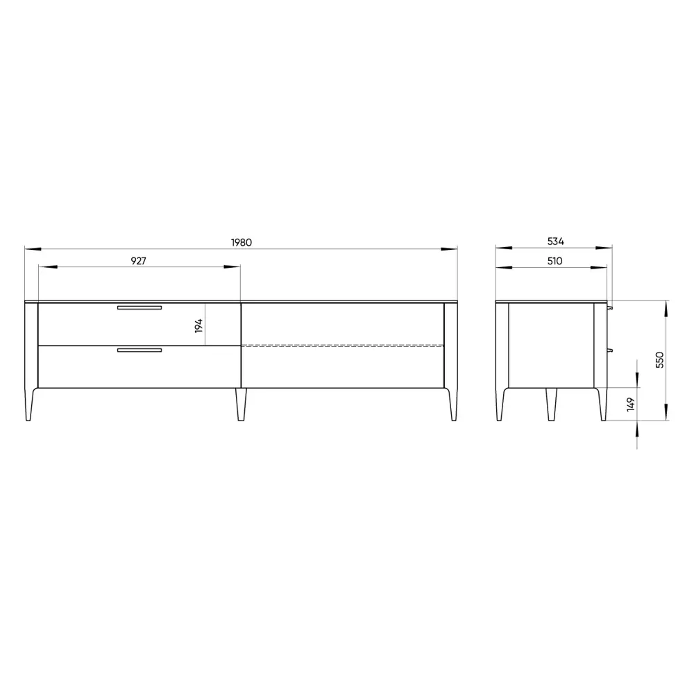 Фото 4 Тумба под телевизор Ellipse furniture Type 198x55x51 см МДФ цвет молочный Фото 4 Тумба под телевизор Ellipse furniture Type 198x55x51 см МДФ цвет молочный