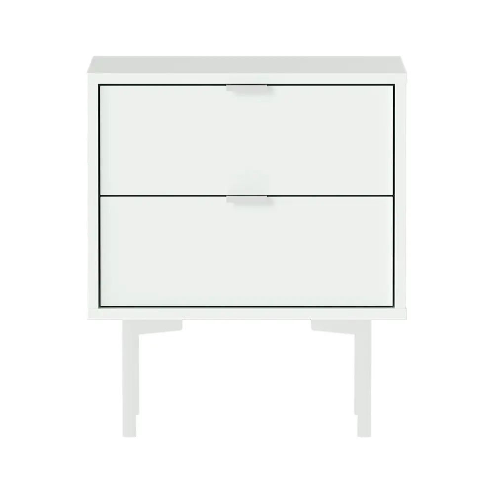 Фото Тумба прикроватная Ellipse furniture HU010103290101 47.4x54.8x40.8 см 2 ящика МДФ цвет белый Фото Тумба прикроватная Ellipse furniture HU010103290101 47.4x54.8x40.8 см 2 ящика МДФ цвет белый