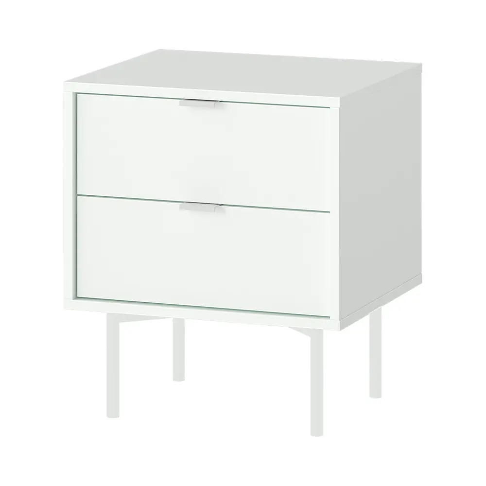 Фото 2 Тумба прикроватная Ellipse furniture HU010103290101 47.4x54.8x40.8 см 2 ящика МДФ цвет белый Фото 2 Тумба прикроватная Ellipse furniture HU010103290101 47.4x54.8x40.8 см 2 ящика МДФ цвет белый