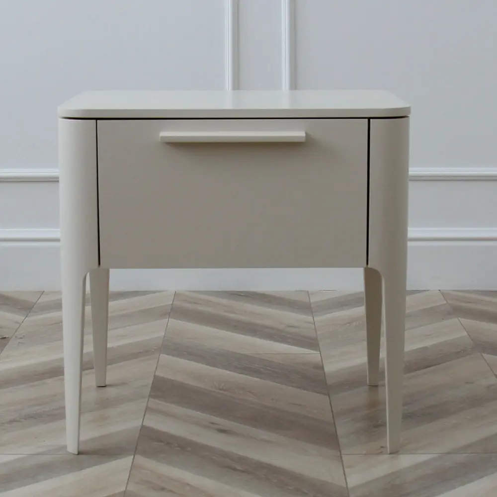Фото 3 Тумба прикроватная Ellipse furniture 50x50x41 см 1 ящик МДФ цвет молочный Фото 3 Тумба прикроватная Ellipse furniture 50x50x41 см 1 ящик МДФ цвет молочный