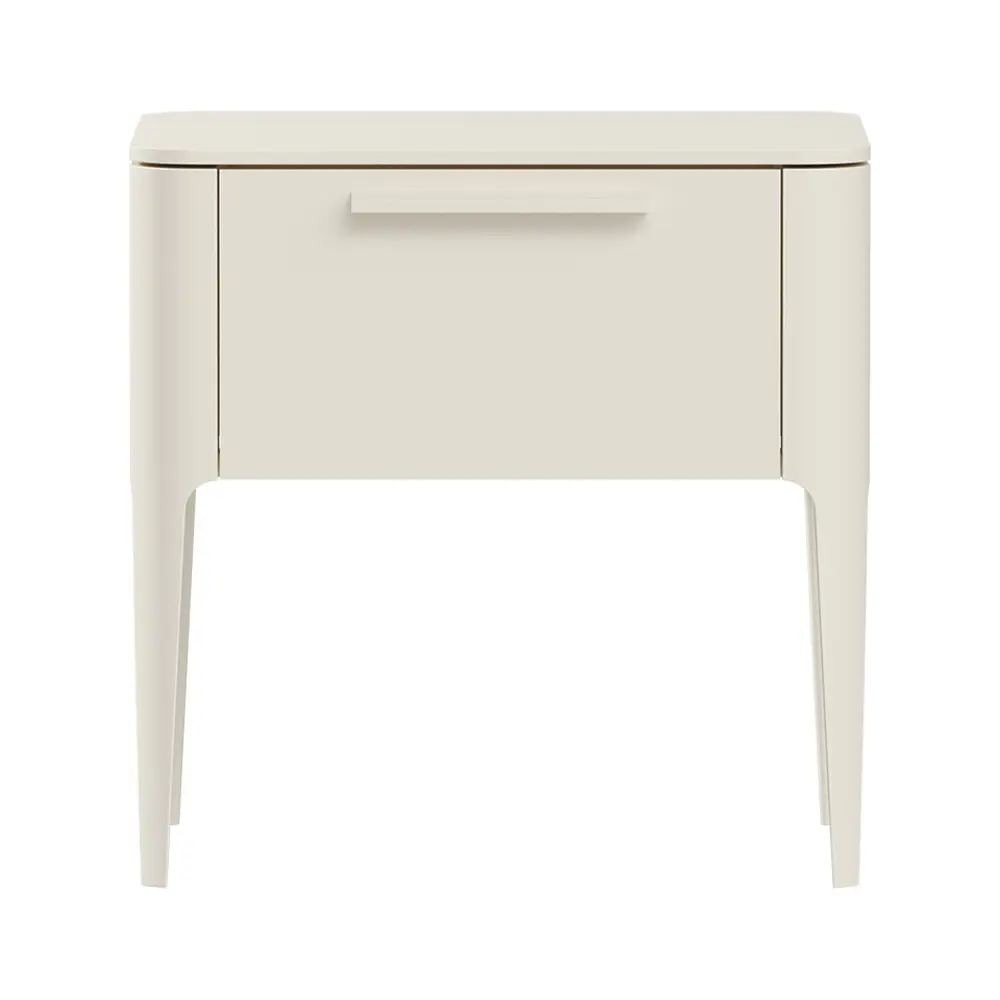 Фото Тумба прикроватная Ellipse furniture 50x50x41 см 1 ящик МДФ цвет молочный Фото Тумба прикроватная Ellipse furniture 50x50x41 см 1 ящик МДФ цвет молочный