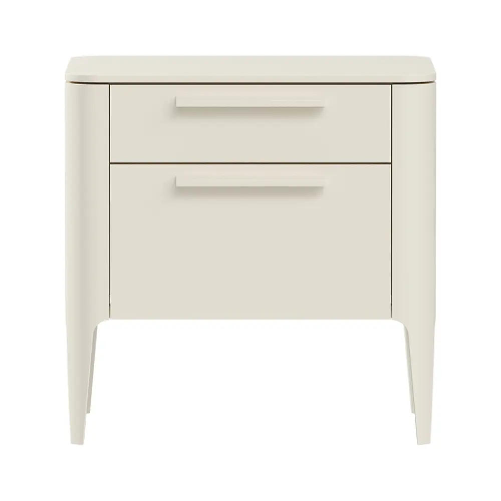 Фото Тумба прикроватная Ellipse furniture 50x50x41 см 2 ящика МДФ цвет молочный Фото Тумба прикроватная Ellipse furniture 50x50x41 см 2 ящика МДФ цвет молочный