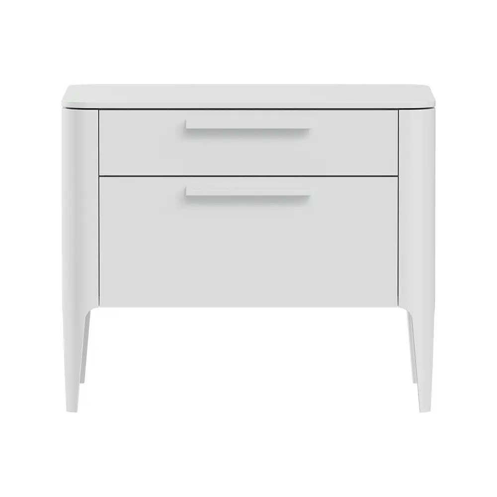 Фото Тумба прикроватная Ellipse furniture 60x50x45 см 2 ящика МДФ цвет белый Фото Тумба прикроватная Ellipse furniture 60x50x45 см 2 ящика МДФ цвет белый