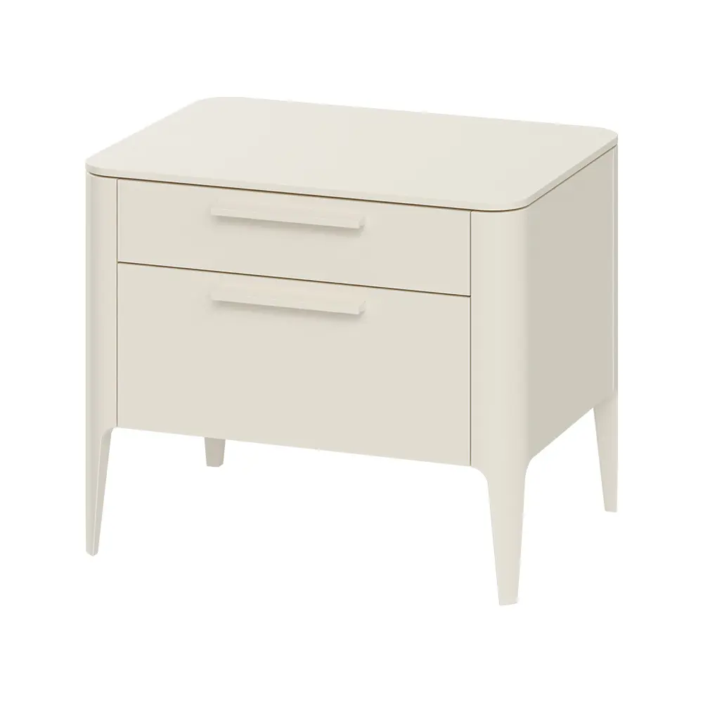 Фото 2 Тумба прикроватная Ellipse furniture 60x50x45 см 2 ящика МДФ цвет молочный Фото 2 Тумба прикроватная Ellipse furniture 60x50x45 см 2 ящика МДФ цвет молочный