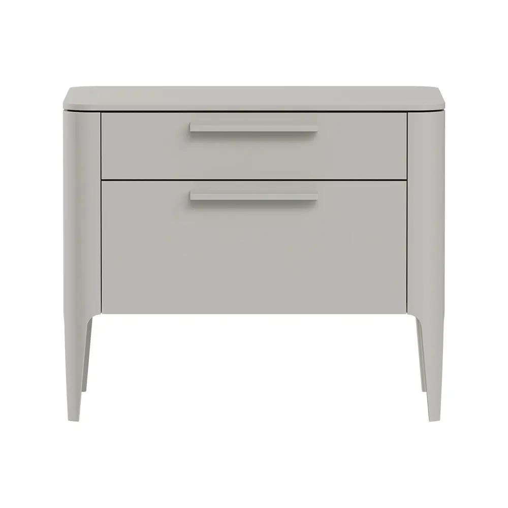 Фото Тумба прикроватная Ellipse furniture 60x50x45 см 2 ящика МДФ цвет серо-бежевый Фото Тумба прикроватная Ellipse furniture 60x50x45 см 2 ящика МДФ цвет серо-бежевый
