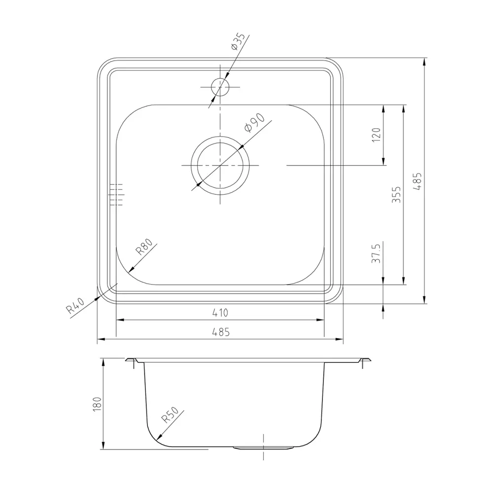 Фото 3 Кухонная мойка IDDIS STR48S0I77 Фото 3 Кухонная мойка IDDIS STR48S0I77