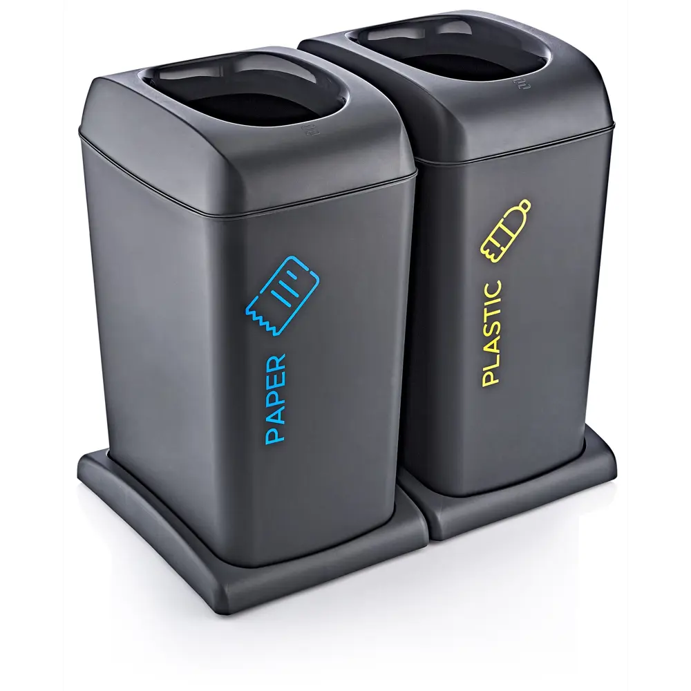 Фото 2 Набор баков для раздельного сбора мусора Smartware SOFT Anthracite 40 л 3 шт Фото 2 Набор баков для раздельного сбора мусора Smartware SOFT Anthracite 40 л 3 шт