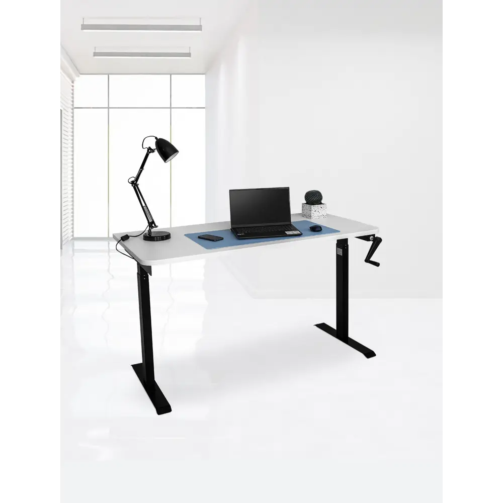 Фото 5 Компьютерный стол PROtect 34082 140x116.5x60 см металл цвет черный/белый Фото 5 Компьютерный стол PROtect 34082 140x116.5x60 см металл цвет черный/белый