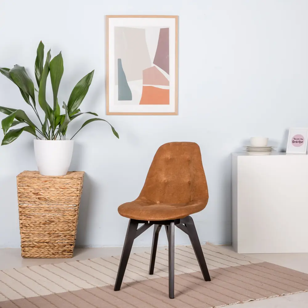 Фото 6 Стул R-home Eames lite 81x57x48 см ткань цвет коричневый/венге Фото 6 Стул R-home Eames lite 81x57x48 см ткань цвет коричневый/венге