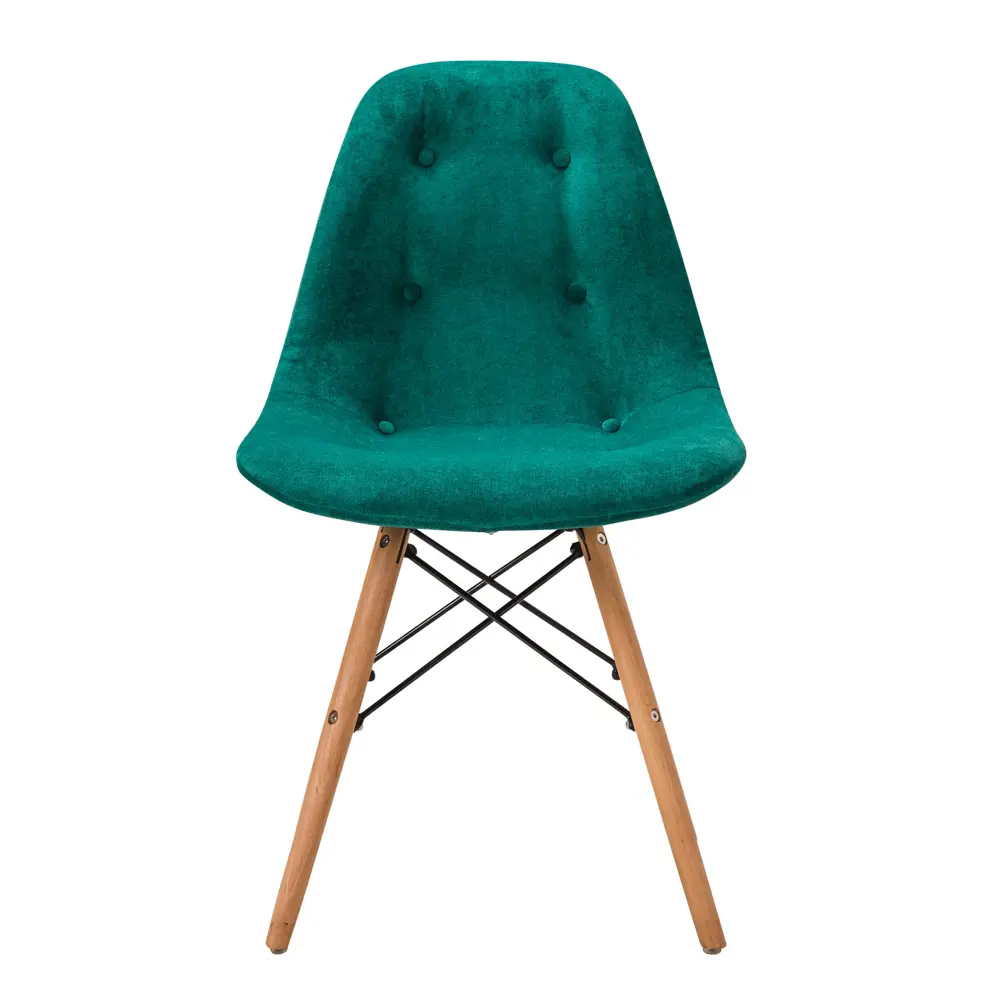 Фото 3 Стул R-home Eames 81x57x48 см ткань цвет изумрудный Фото 3 Стул R-home Eames 81x57x48 см ткань цвет изумрудный