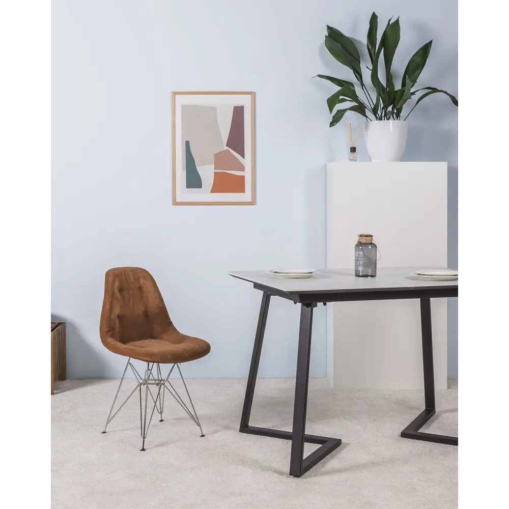 Фото 9 Кухонный стул R-home Eames 83x57x48 см ткань цвет коричневый