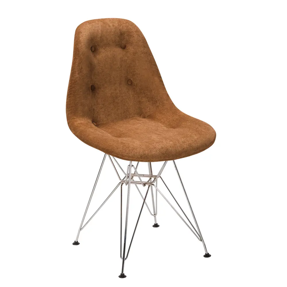 Фото Кухонный стул R-home Eames 83x57x48 см ткань цвет коричневый