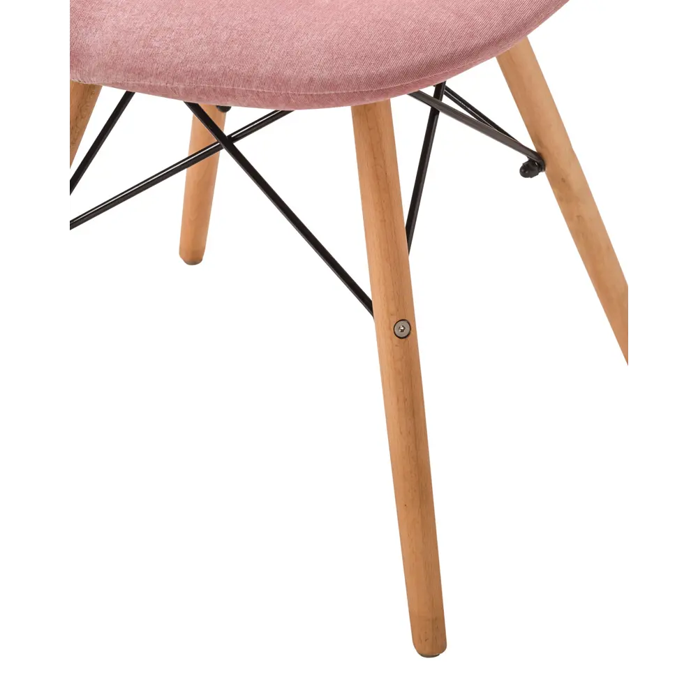 Фото 5 Стул R-home Eames 81x57x48 см ткань цвет розовый Фото 5 Стул R-home Eames 81x57x48 см ткань цвет розовый