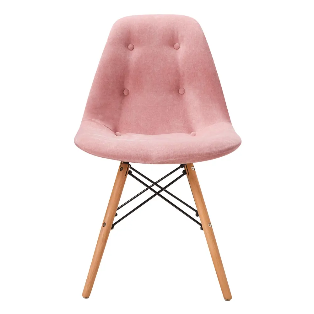 Фото 3 Стул R-home Eames 81x57x48 см ткань цвет розовый Фото 3 Стул R-home Eames 81x57x48 см ткань цвет розовый