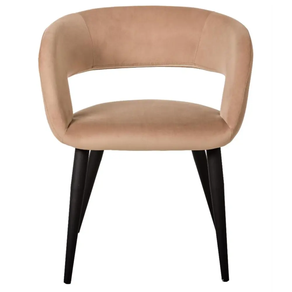 Фото 3 Стул R-home Hugs 69.5x55x56.5 см велюр цвет бежевый/черный Фото 3 Стул R-home Hugs 69.5x55x56.5 см велюр цвет бежевый/черный