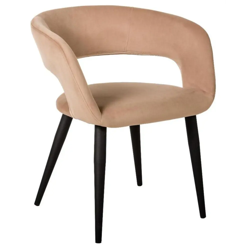 Фото Стул R-home Hugs 69.5x55x56.5 см велюр цвет бежевый/черный Фото Стул R-home Hugs 69.5x55x56.5 см велюр цвет бежевый/черный