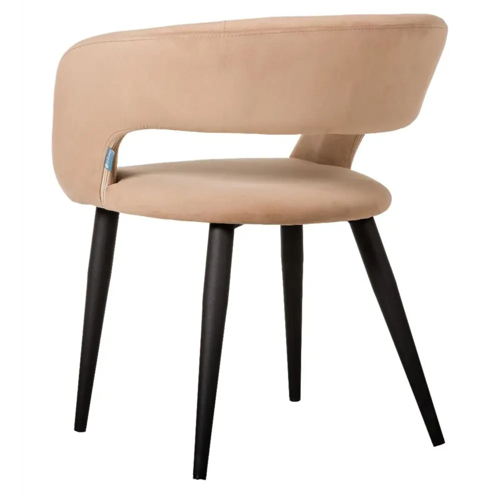 Фото 4 Стул R-home Hugs 69.5x55x56.5 см велюр цвет бежевый/черный Фото 4 Стул R-home Hugs 69.5x55x56.5 см велюр цвет бежевый/черный