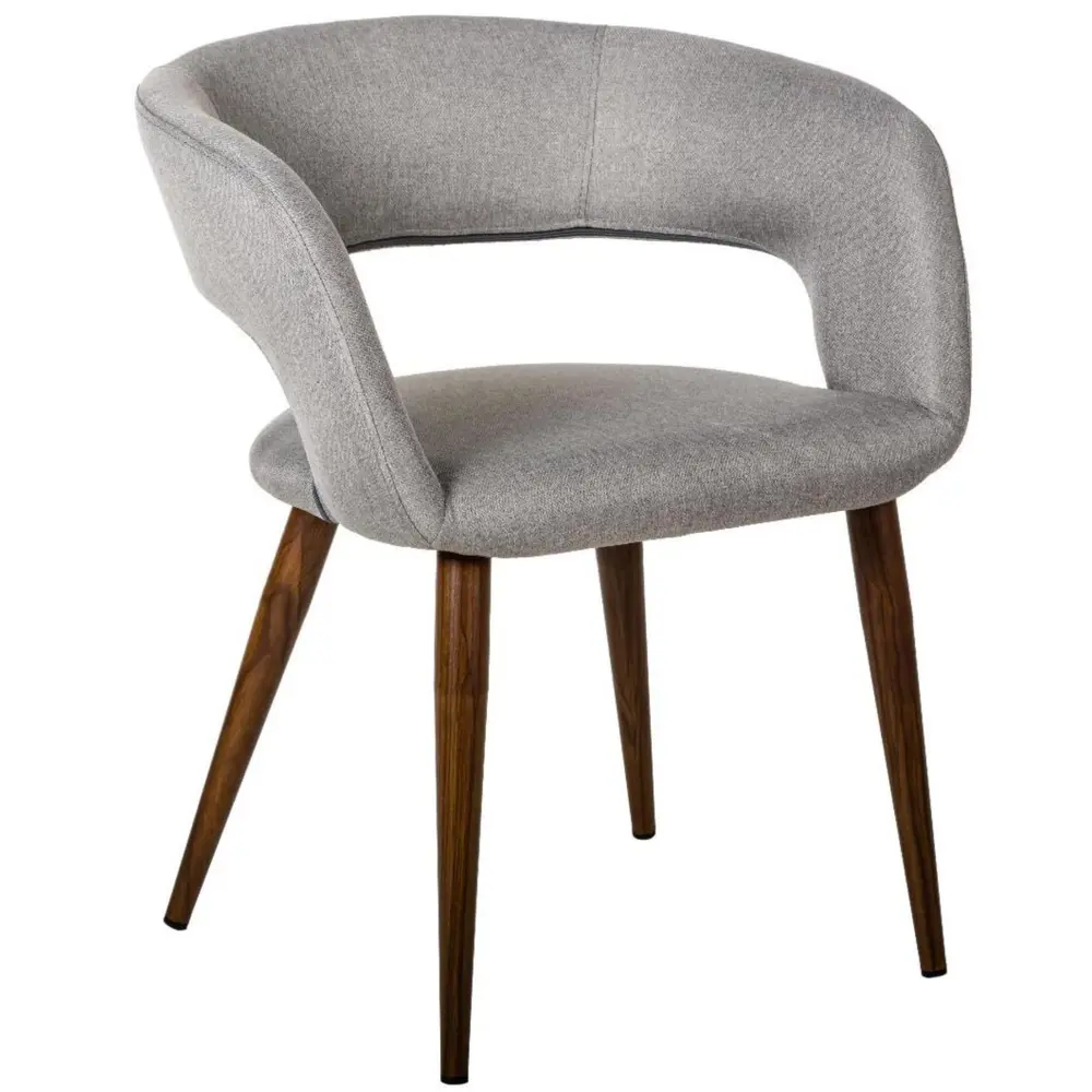 Фото Стул R-home Hugs 69.5x55x56.5 см рогожка цвет серый/темный орех Фото Стул R-home Hugs 69.5x55x56.5 см рогожка цвет серый/темный орех