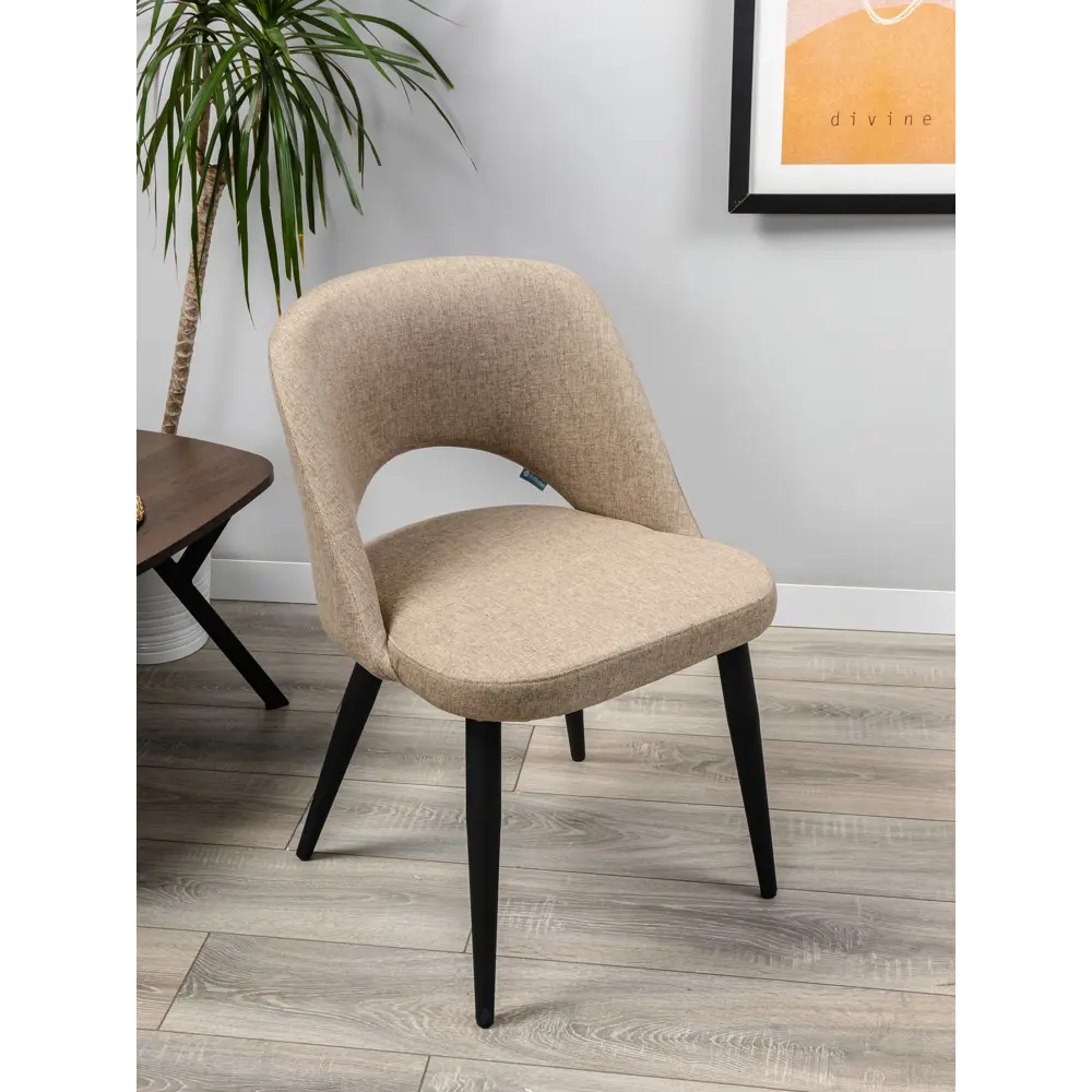 Фото 8 Кухонный стул R-home Lars 76.5x57.5x52.5 см рогожка цвет коричневый Фото 8 Кухонный стул R-home Lars 76.5x57.5x52.5 см рогожка цвет коричневый