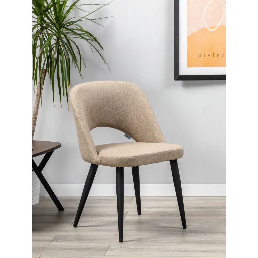 Фото 7 Кухонный стул R-home Lars 76.5x57.5x52.5 см рогожка цвет коричневый Фото 7 Кухонный стул R-home Lars 76.5x57.5x52.5 см рогожка цвет коричневый
