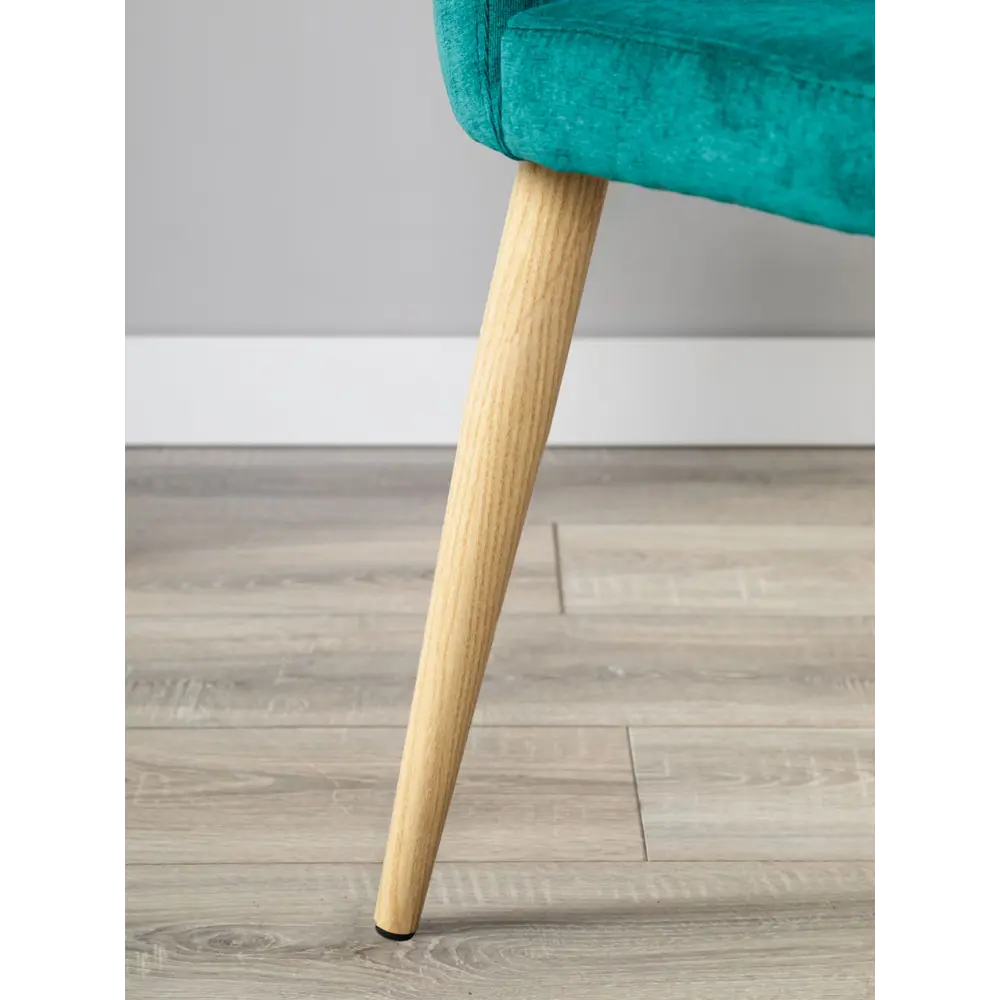 Фото 8 Стул R-home Ledger 85x59x48 см велюр цвет натуральный дуб/зеленый