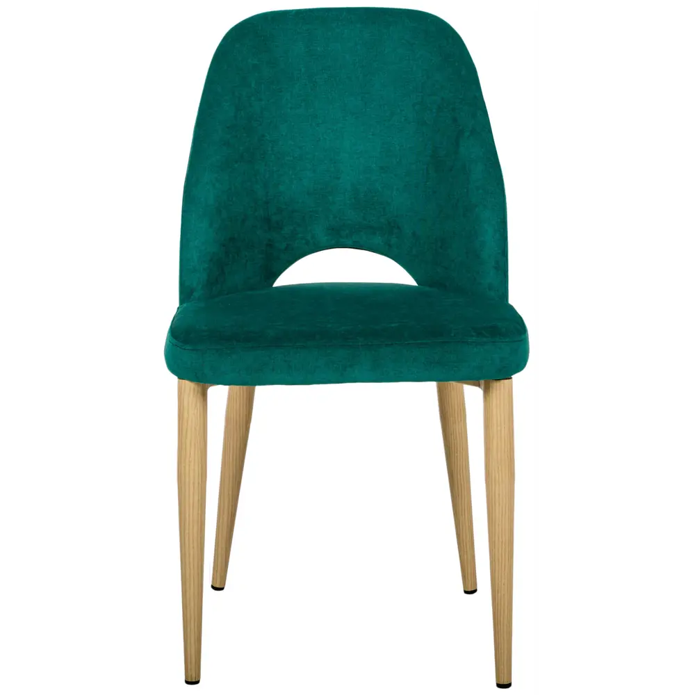 Фото 3 Стул R-home Ledger 85x59x48 см велюр цвет натуральный дуб/зеленый