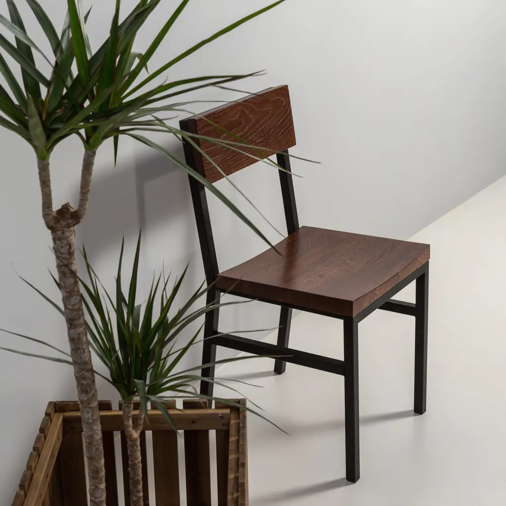 Фото 8 Стул R-home Loft №2 80x45x40 см металл цвет темный орех Фото 8 Стул R-home Loft №2 80x45x40 см металл цвет темный орех