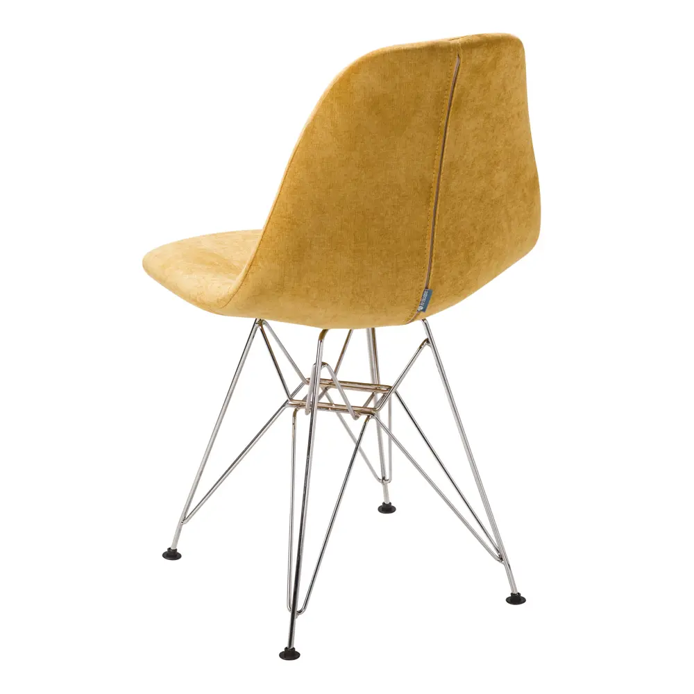 Фото 3 Кухонный стул R-home Eames 83x57x48 см ткань цвет желтый Фото 3 Кухонный стул R-home Eames 83x57x48 см ткань цвет желтый