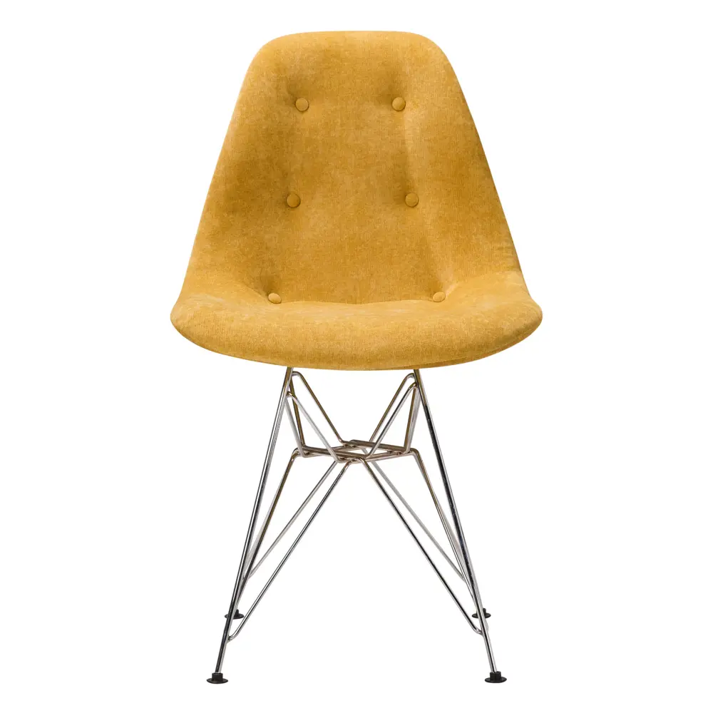 Фото 2 Кухонный стул R-home Eames 83x57x48 см ткань цвет желтый Фото 2 Кухонный стул R-home Eames 83x57x48 см ткань цвет желтый
