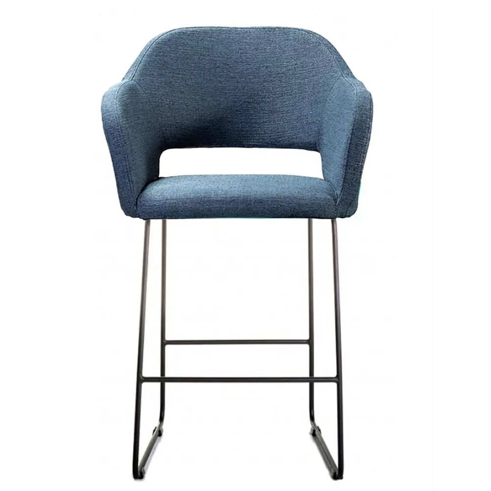 Фото 3 Полубарный стул R-home Oscar 97x59x60 см рогожка цвет синий Фото 3 Полубарный стул R-home Oscar 97x59x60 см рогожка цвет синий