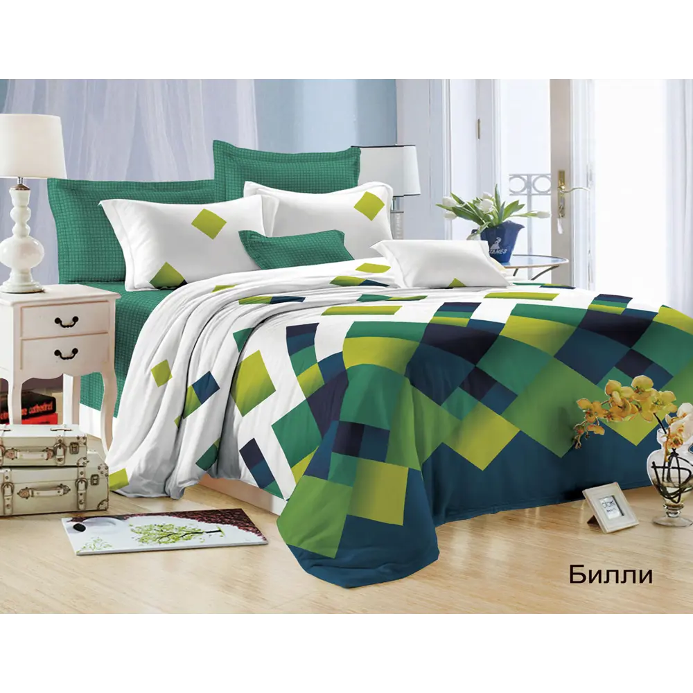 Фото Комплект постельного белья Эльф Felicita 1174-Билли, семейный, полиэстер, разноцветный Фото Комплект постельного белья Эльф Felicita 1174-Билли, семейный, полиэстер, разноцветный