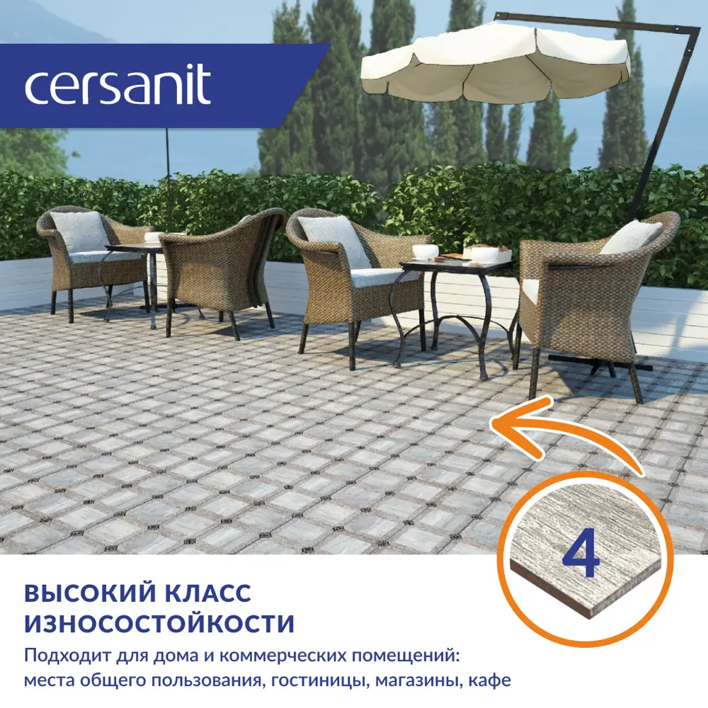 Фото 6 Глазурованный керамогранит Cersanit Bergamo 42x42 см 1.58 м2 цвет бежевый, цена за упаковку Фото 6 Глазурованный керамогранит Cersanit Bergamo 42x42 см 1.58 м2 цвет бежевый, цена за упаковку