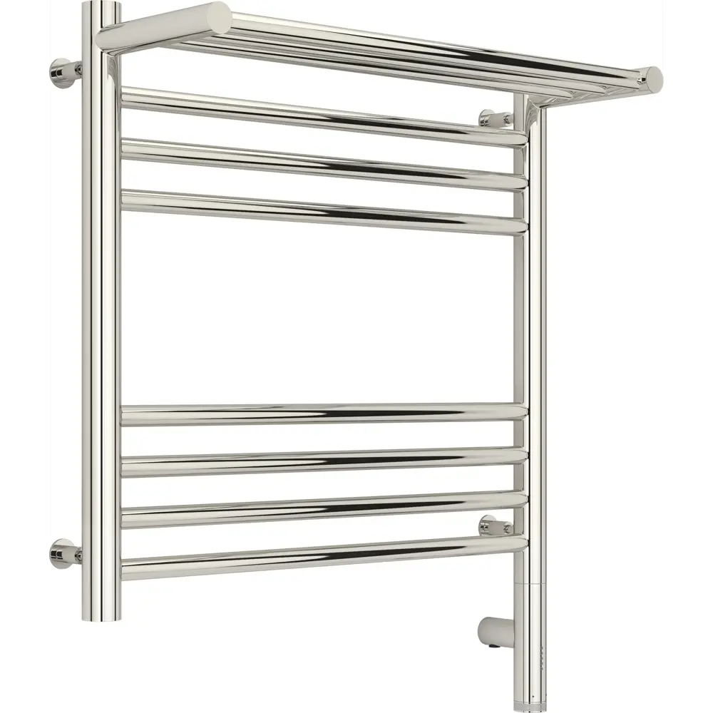 Фото Полотенцесушитель электрический Сунержа Богема 3.0 П 500x500 мм 300 Вт с терморегулятором и полкой лесенка цвет хром Фото Полотенцесушитель электрический Сунержа Богема 3.0 П 500x500 мм 300 Вт с терморегулятором и полкой лесенка цвет хром