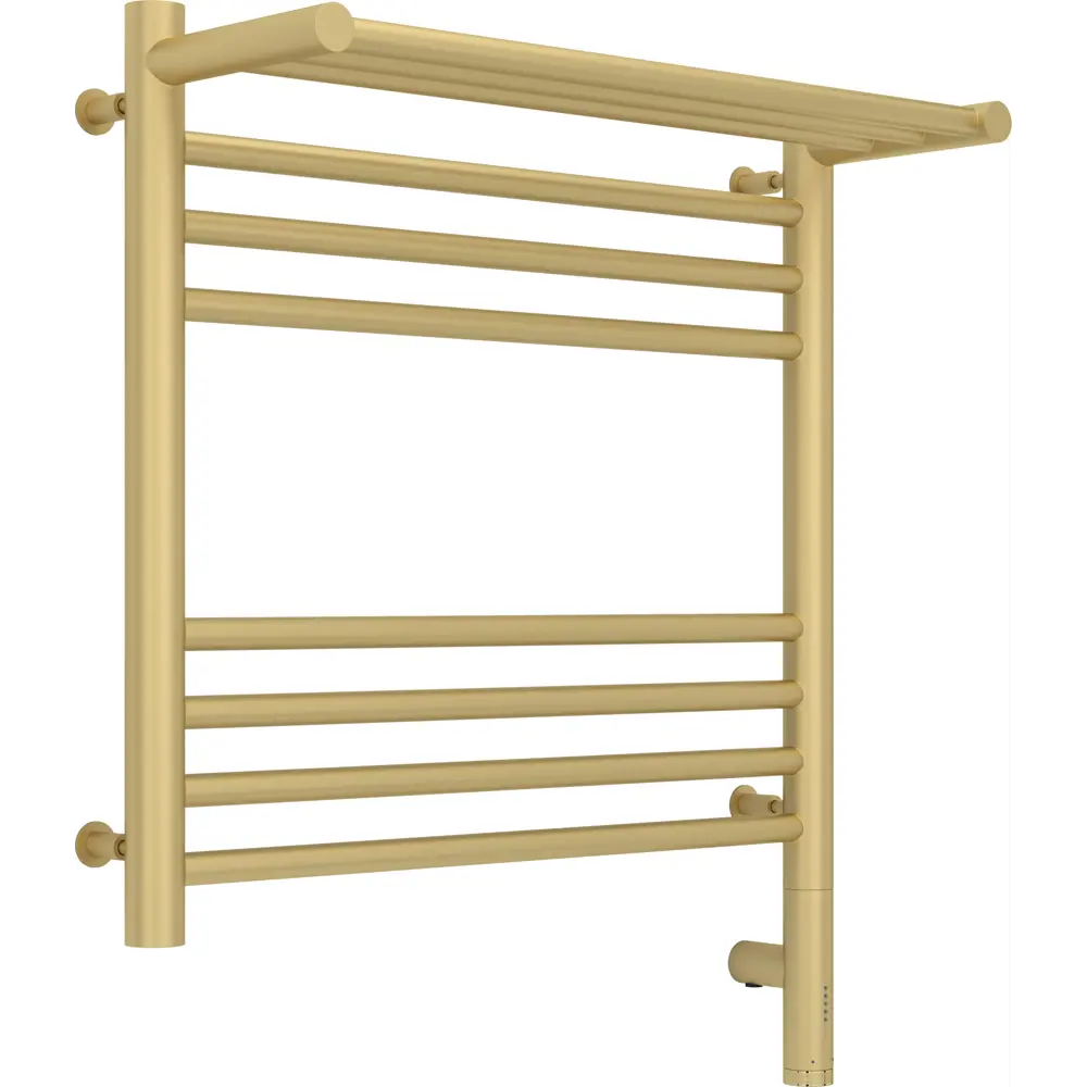 Фото Полотенцесушитель электрический Сунержа Богема 3.0 П 500x500 мм 300 Вт с терморегулятором и полкой лесенка цвет матовая шампань Фото Полотенцесушитель электрический Сунержа Богема 3.0 П 500x500 мм 300 Вт с терморегулятором и полкой лесенка цвет матовая шампань