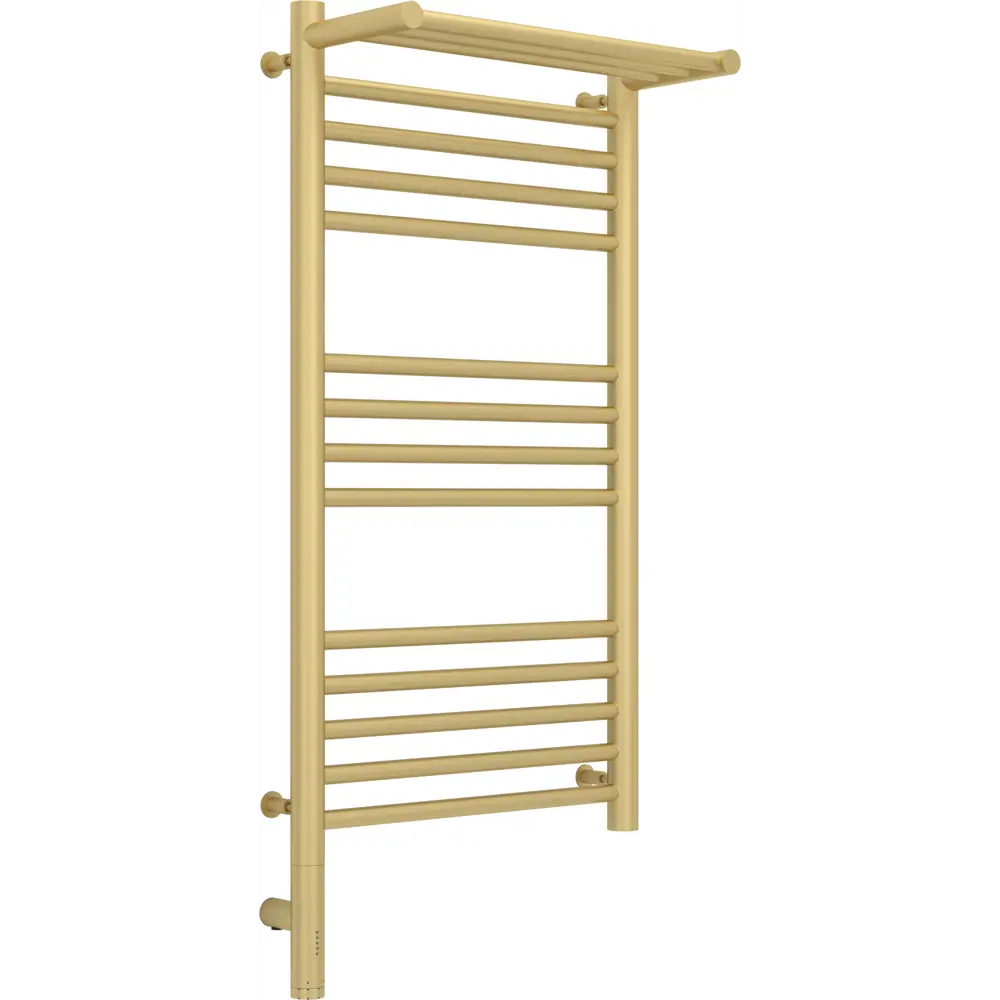 Фото Полотенцесушитель электрический Сунержа Богема 3.0 Л 400x800 мм 300 Вт с терморегулятором и полкой лесенка цвет матовая шампань Фото Полотенцесушитель электрический Сунержа Богема 3.0 Л 400x800 мм 300 Вт с терморегулятором и полкой лесенка цвет матовая шампань