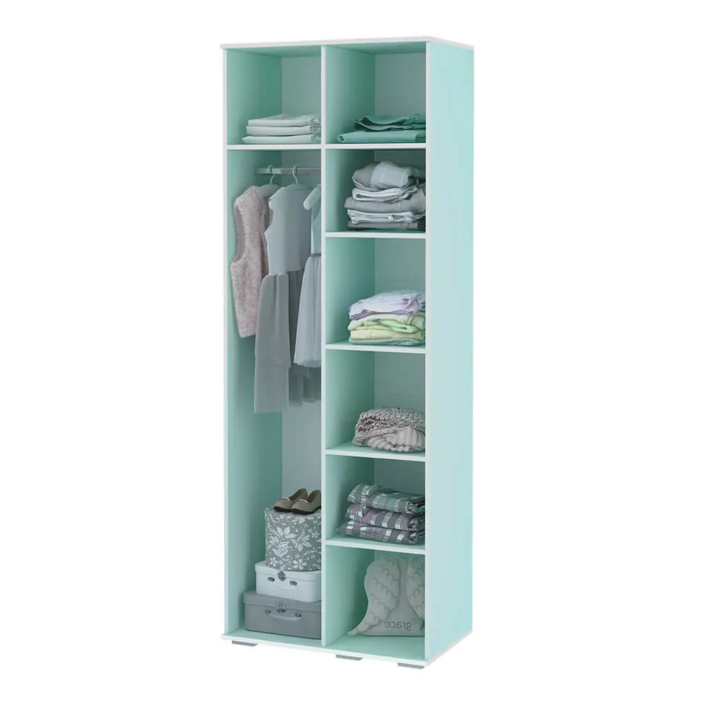 Фото 2 Шкаф распашной Bts 80.2x217.6x46.4 см ЛДСП цвет белый/дуб сонома Фото 2 Шкаф распашной Bts 80.2x217.6x46.4 см ЛДСП цвет белый/дуб сонома