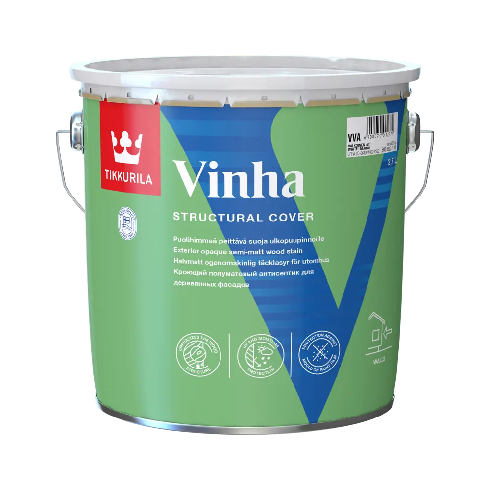 Фото Антисептик для колеровки водный Tikkurila Vinha прозрачная база С 2.7 л Фото Антисептик для колеровки водный Tikkurila Vinha прозрачная база С 2.7 л