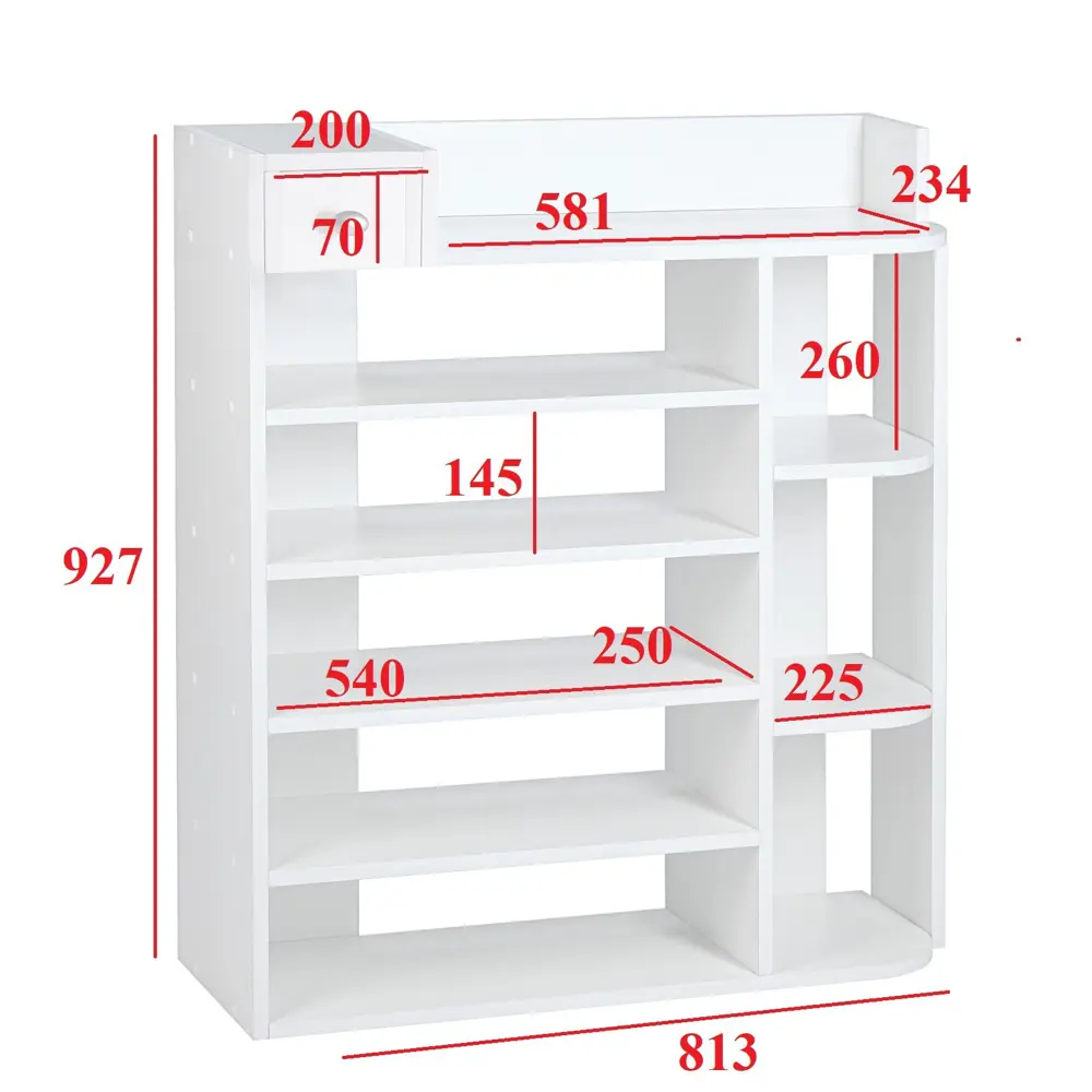 Фото 5 Полка для обуви Клик мебель 81.3x25x25 см 8 полок ЛДСП цвет белый Фото 5 Полка для обуви Клик мебель 81.3x25x25 см 8 полок ЛДСП цвет белый