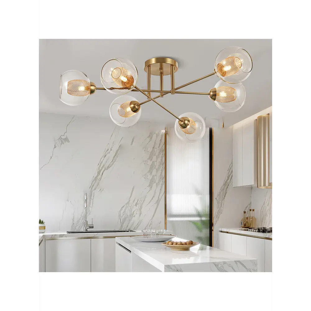 Фото 2 Люстра потолочная Arte perfetto luce 3327.36-882-6-850.h240.g9-6 g 6 лампы 12 м² цвет золото Фото 2 Люстра потолочная Arte perfetto luce 3327.36-882-6-850.h240.g9-6 g 6 лампы 12 м² цвет золото