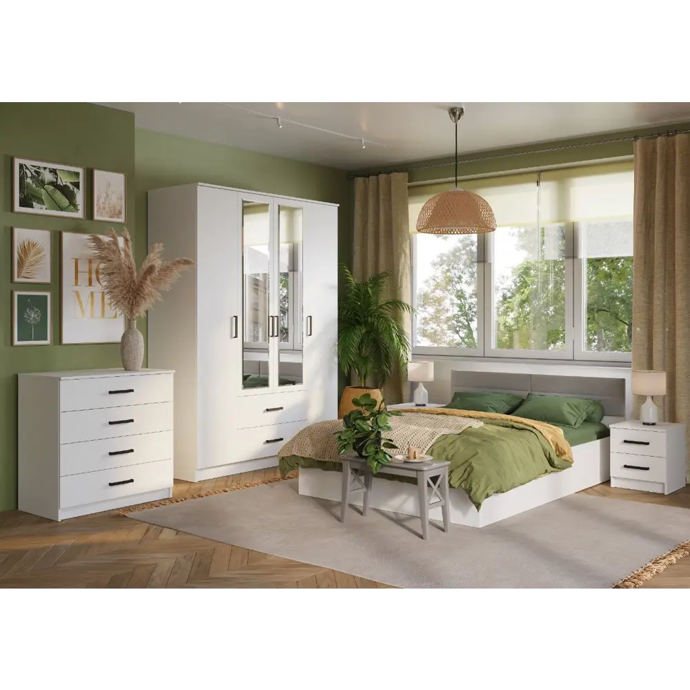 Фото 2 Кровать Бтс Фьюжн Н130621 160x200 см ЛДСП цвет белый Фото 2 Кровать Бтс Фьюжн Н130621 160x200 см ЛДСП цвет белый