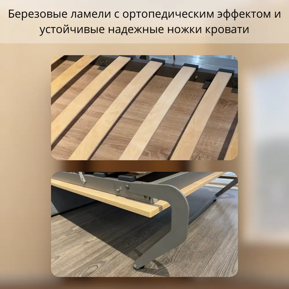 Фото 5 Шкаф-кровать Stylint Фюрт стандарт 90x200 см ЛДСП цвет орех дижон Фото 5 Шкаф-кровать Stylint Фюрт стандарт 90x200 см ЛДСП цвет орех дижон