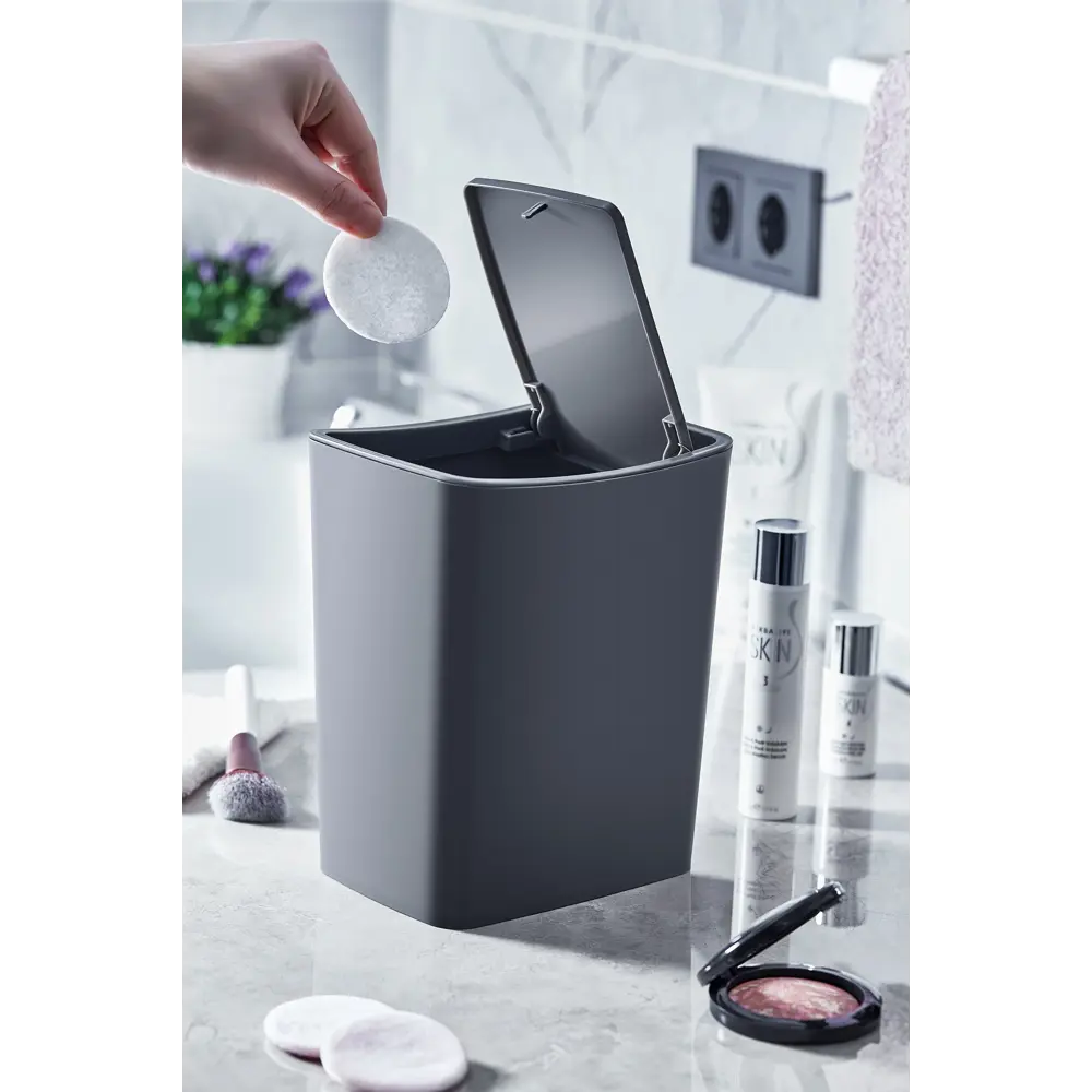 Фото 4 Мусорный контейнер 8.5 л Smartware TRN-183-Terra пластик цвет синий Фото 4 Мусорный контейнер 8.5 л Smartware TRN-183-Terra пластик цвет синий