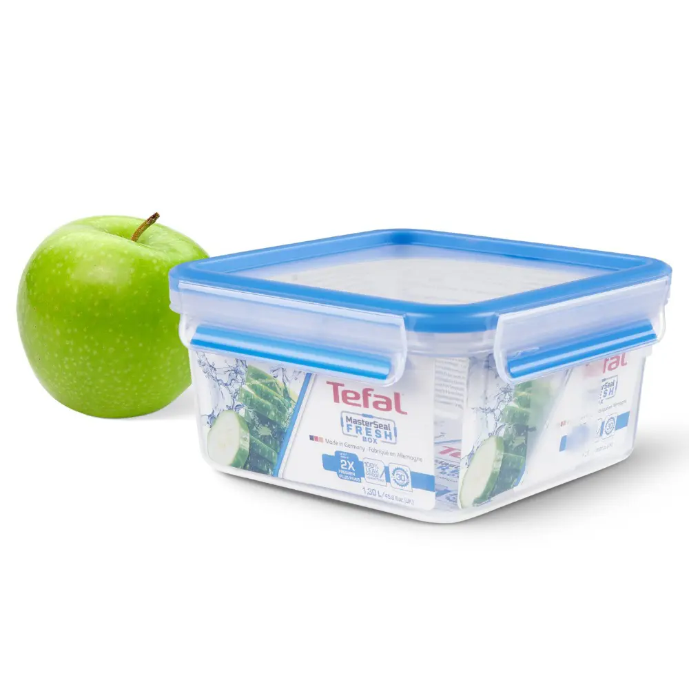 Фото 3 Контейнер для пищевых продуктов Tefal 1.3 л пластик цвет прозрачный/голубой Фото 3 Контейнер для пищевых продуктов Tefal 1.3 л пластик цвет прозрачный/голубой