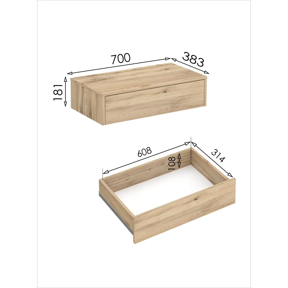 Фото 4 Туалетный столик Мебельная Фабрика 1+1 №5 Сеул 70x18x38.30 см цвет дуб крафт золотой Фото 4 Туалетный столик Мебельная Фабрика 1+1 №5 Сеул 70x18x38.30 см цвет дуб крафт золотой