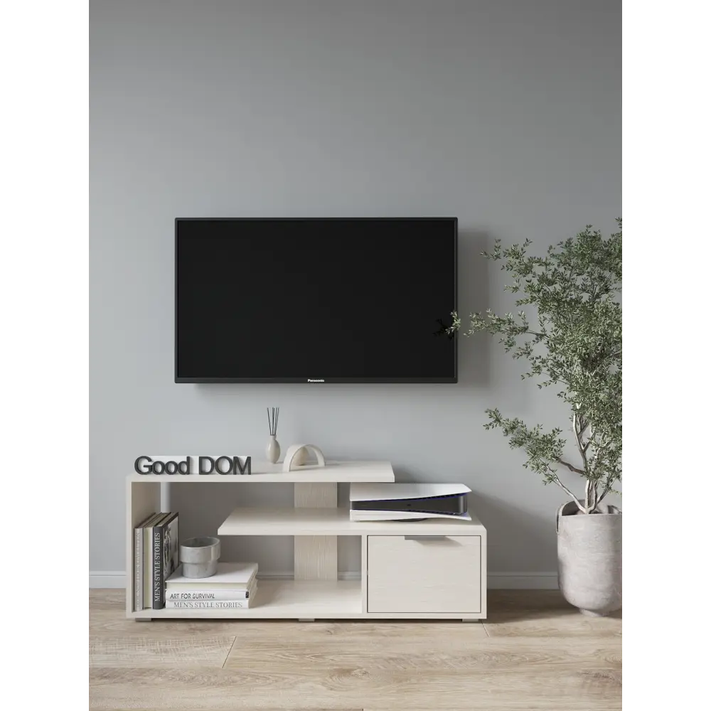 Фото 8 Тумба под телевизор Good-дом 110x45.2x29 см ЛДСП цвет бежевый Фото 8 Тумба под телевизор Good-дом 110x45.2x29 см ЛДСП цвет бежевый